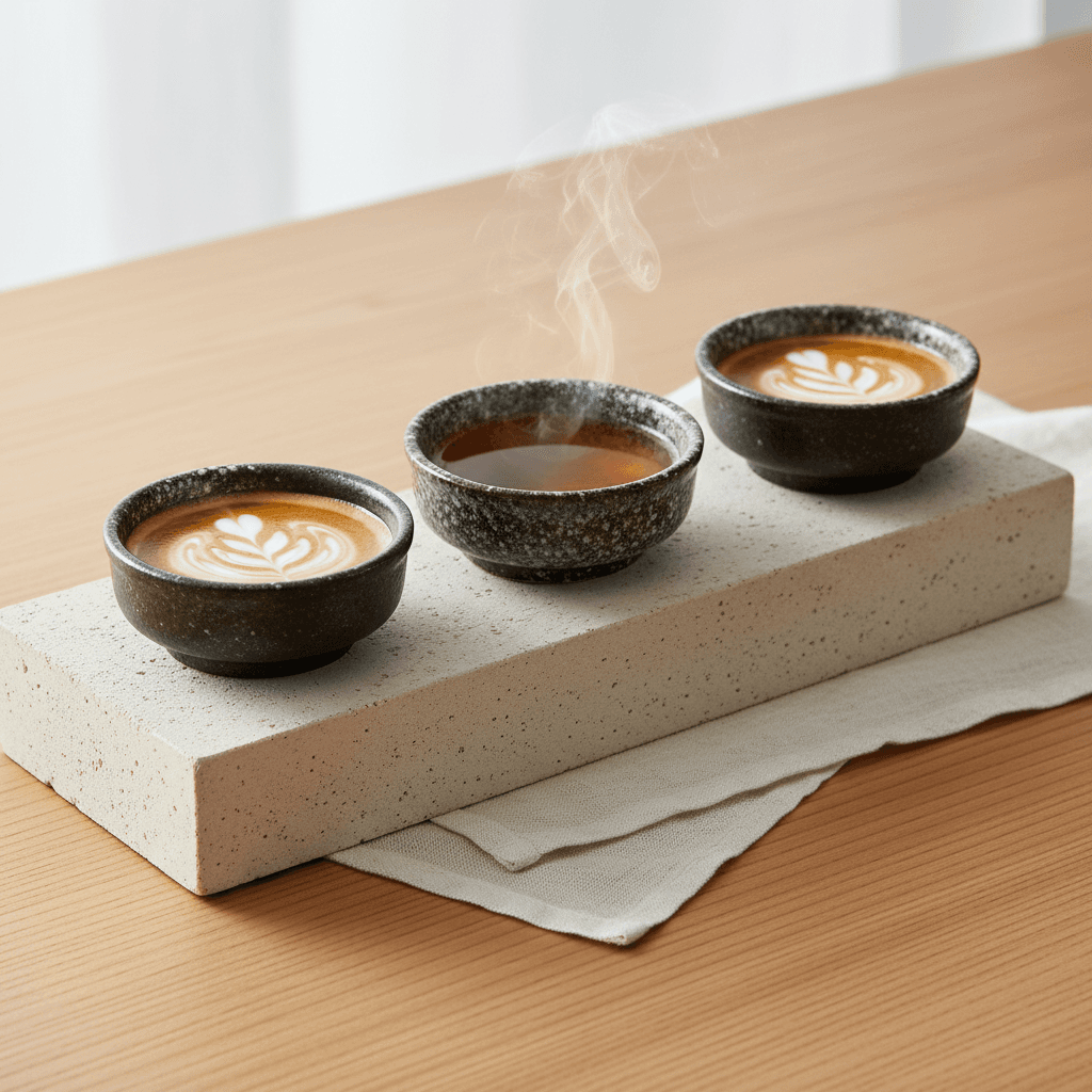 Chisai Small Cup Set (Set van 4) - Zwart/Groen