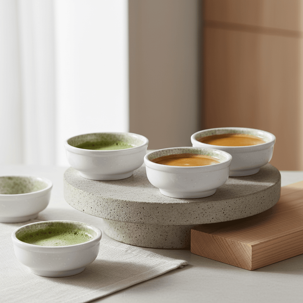 Chisai Small Cup Set (Set van 4) - Wit/Groen