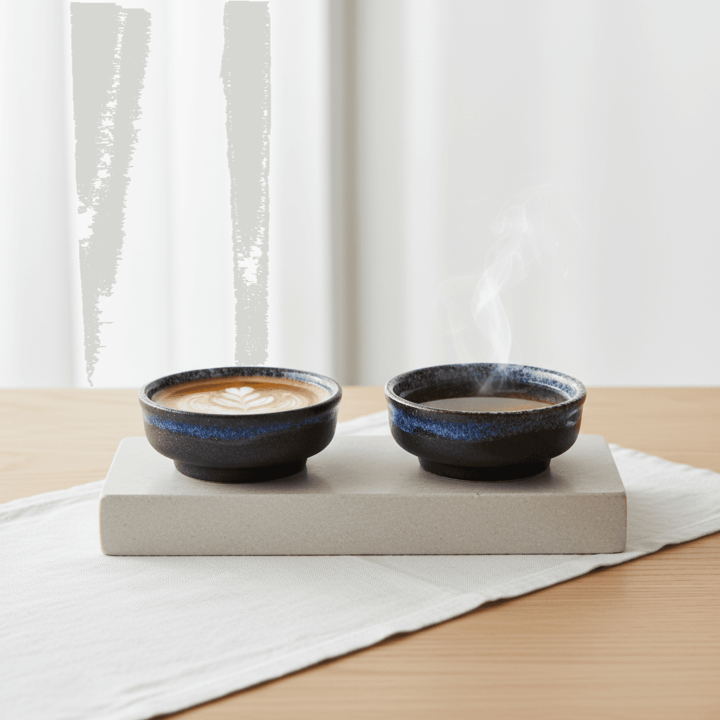 Chisai Small Cup Set (Set van 4) - Zwart/Blauw
