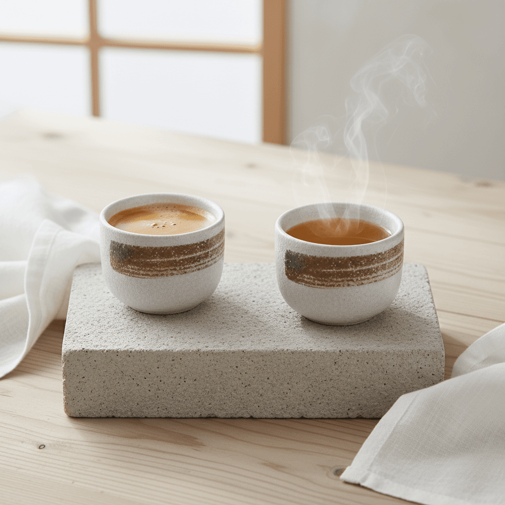 Gifu Earth Tones Set (Set van 4) - Wit/Bruin